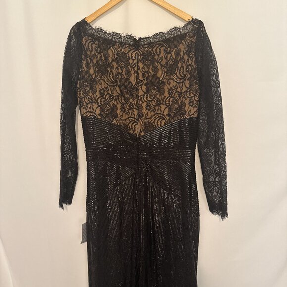 Tadashi Black Aquila Lace Sequin Gown NWT sz 16 - Picture 2 of 11